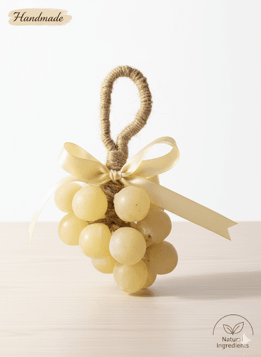 Handmade Grape Soap Bundle on a Rope – Natural Ingredient Decorative Bar Soap with Twine Loop & Ribbon Bow, Perfect Gift 3